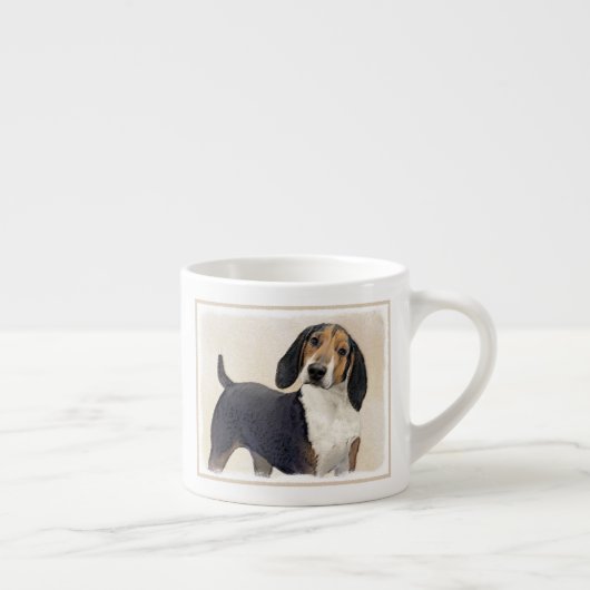Treeing Walker Conhound's 絵画 -オリジナルアート エスプレッソカップ (右)