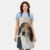Treeing Walker Conhound's 絵画 -オリジナルアート エプロン (着用した状態)