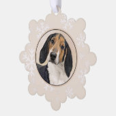 Treeing Walker Conhound's 絵画 -オリジナルアート オーナメントカード (左)