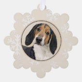 Treeing Walker Conhound's 絵画 -オリジナルアート オーナメントカード (正面)