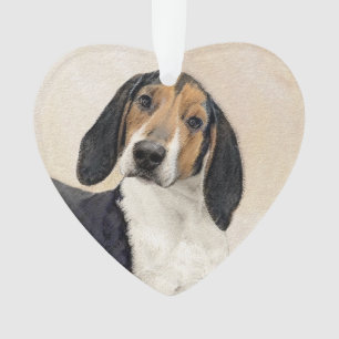 Treeing Walker Conhound's 絵画 -オリジナルアート オーナメント