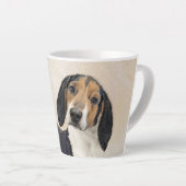 Treeing Walker Conhound's 絵画 -オリジナルアート カフェラテマグ (右アングル)