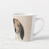 Treeing Walker Conhound's 絵画 -オリジナルアート カフェラテマグ (右)