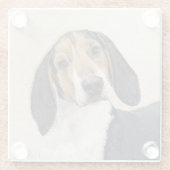 Treeing Walker Conhound's 絵画 -オリジナルアート ガラスコースター (裏面)