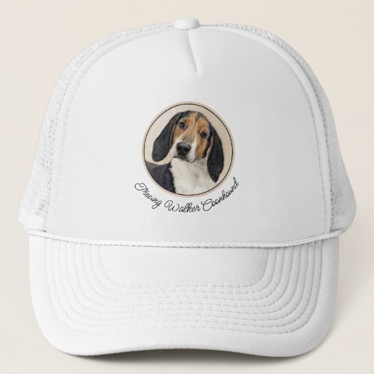 Treeing Walker Conhound's 絵画 -オリジナルアート キャップ (正面)