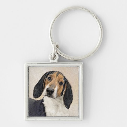 Treeing Walker Conhound's 絵画 -オリジナルアート キーホルダー (正面)
