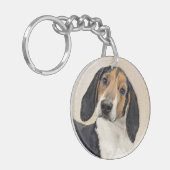 Treeing Walker Conhound's 絵画 -オリジナルアート キーホルダー (正面左)