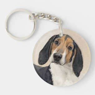 Treeing Walker Conhound's 絵画 -オリジナルアート キーホルダー