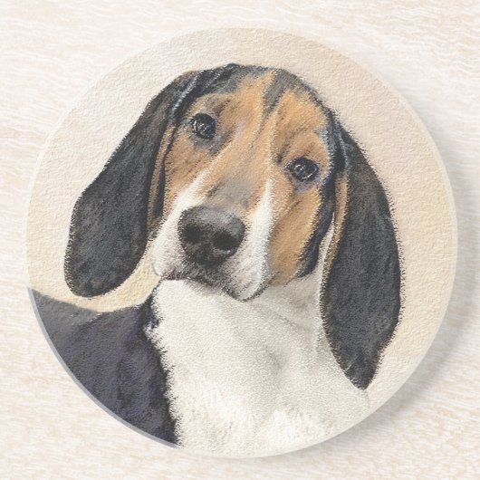 Treeing Walker Conhound's 絵画 -オリジナルアート コースター (正面)