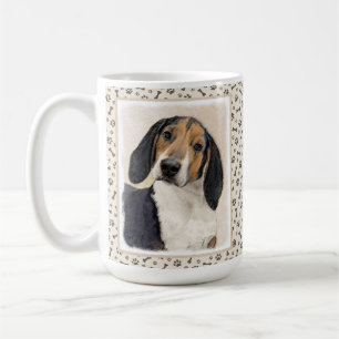 Treeing Walker Conhound's 絵画 -オリジナルアート コーヒーマグカップ