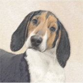 Treeing Walker Conhound's 絵画 -オリジナルアート シール (正面)