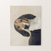Treeing Walker Conhound's 絵画 -オリジナルアート ジグソーパズル (縦)