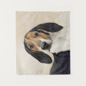 Treeing Walker Conhound's 絵画 -オリジナルアート タペストリー (正面)