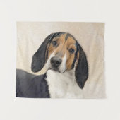 Treeing Walker Conhound's 絵画 -オリジナルアート タペストリー (正面(横))