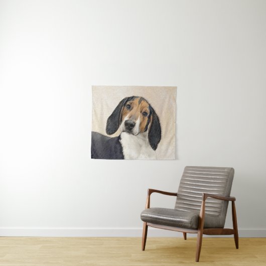 Treeing Walker Conhound's 絵画 -オリジナルアート タペストリー (インサイチュ(横))