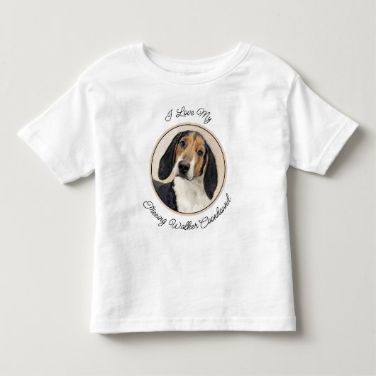 Treeing Walker Conhound's 絵画 -オリジナルアート トドラーTシャツ (正面)