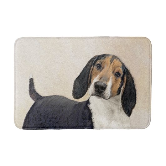 Treeing Walker Conhound's 絵画 -オリジナルアート バスマット (正面)