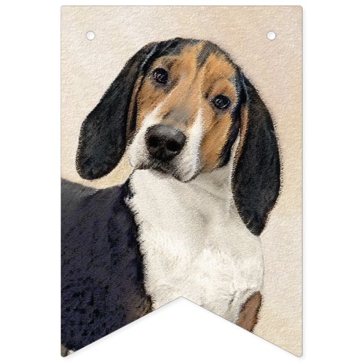 Treeing Walker Conhound's 絵画 -オリジナルアート バンティングフラッグ (第1の旗)