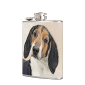 Treeing Walker Conhound's 絵画 -オリジナルアート フラスク (左)