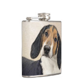 Treeing Walker Conhound's 絵画 -オリジナルアート フラスク (右)