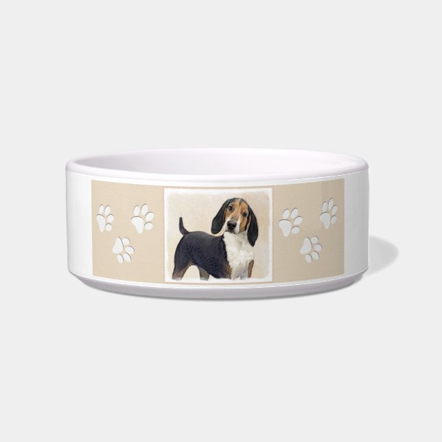 Treeing Walker Conhound's 絵画 -オリジナルアート ボウル (右)