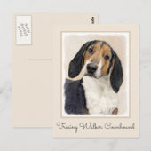 Treeing Walker Conhound's 絵画 -オリジナルアート ポストカード (正面/裏面)
