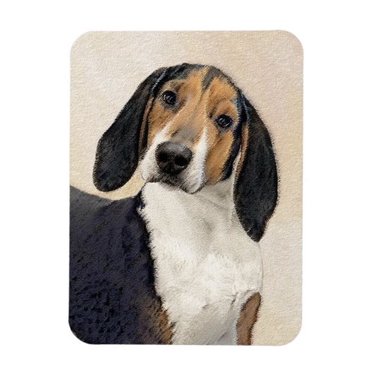 Treeing Walker Conhound's 絵画 -オリジナルアート マグネット (縦)