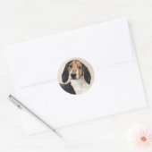 Treeing Walker Conhound's 絵画 -オリジナルアート ラウンドシール (封筒)
