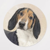 Treeing Walker Conhound's 絵画 -オリジナルアート ラベル (デザイン1)