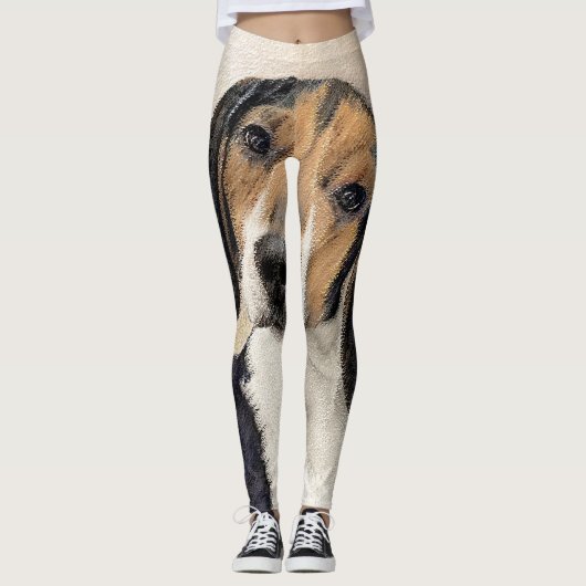 Treeing Walker Conhound's 絵画 -オリジナルアート レギンス (正面)