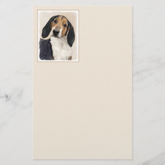 Treeing Walker Conhound's 絵画 -オリジナルアート 便箋 (正面)