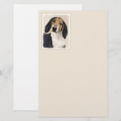 Treeing Walker Conhound's 絵画 -オリジナルアート 便箋 (正面/裏面)