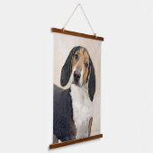 Treeing Walker Conhound's 絵画 -オリジナルアート 吊り下げ型タペストリー (傾斜あり)
