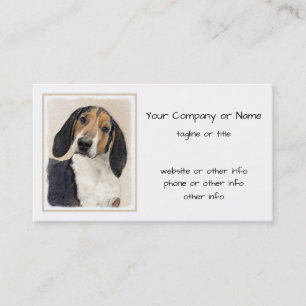 Treeing Walker Conhound's 絵画 -オリジナルアート 名刺