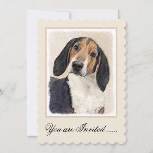 Treeing Walker Conhound's 絵画 -オリジナルアート 招待状 (正面)