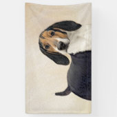Treeing Walker Conhound's 絵画 -オリジナルアート 横断幕 (縦)