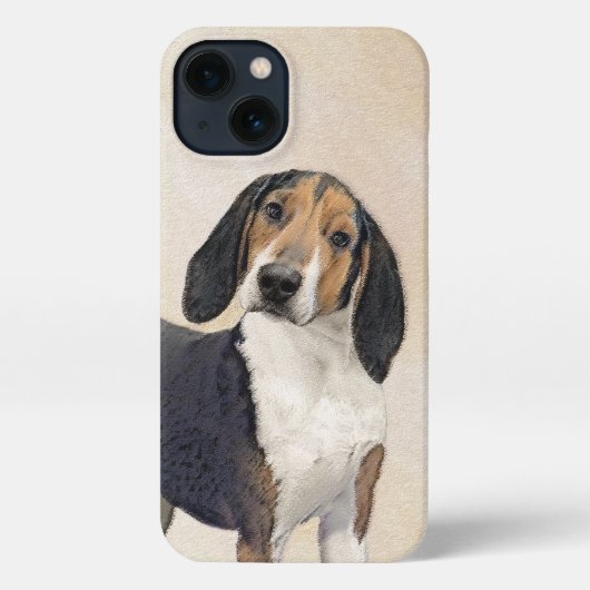Treeing Walker Conhound's 絵画 -オリジナルアート iPhoneケース (裏面)