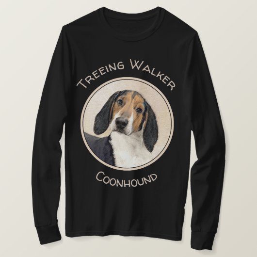 Treeing Walker Conhound's 絵画 -オリジナルアート Tシャツ (デザイン正面)