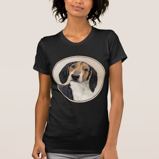 Treeing Walker Conhound's 絵画 -オリジナルアート Tシャツ (正面)