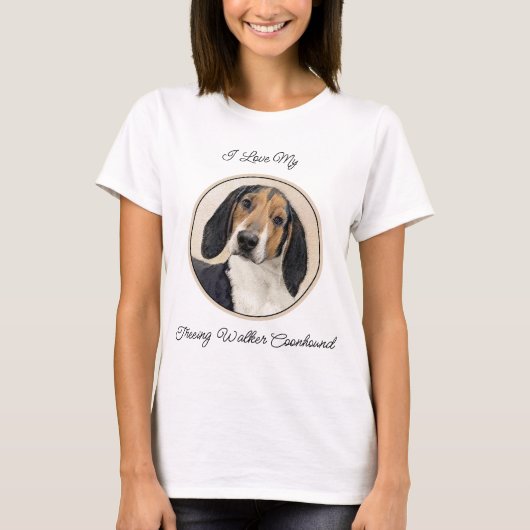 Treeing Walker Conhound's 絵画 -オリジナルアート Tシャツ (正面)