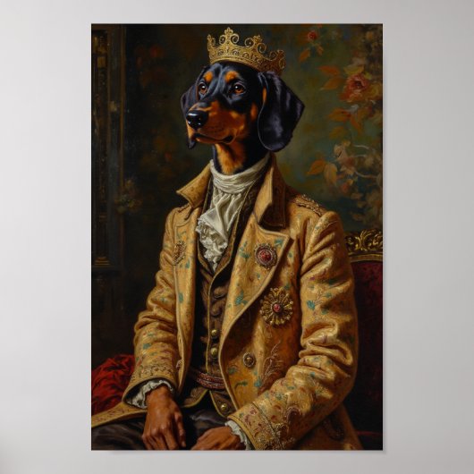 Treeing Walker Coonhound 王室肖像画 ポスター (正面)