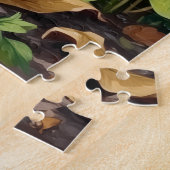 Treeing Walker Coonhound Forest Trillium Art ジグソーパズル (側面)