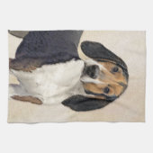 Treeing Walker Coonhound's -オリジナルアート キッチンタオル (横)