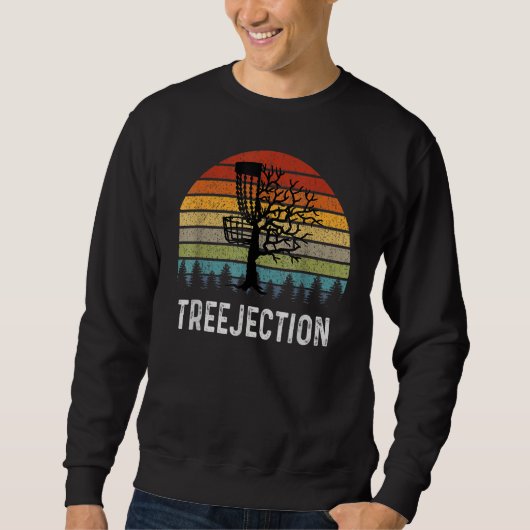 Treejection Funny Disc Golf Frisbee For Men Women スウェットシャツ (正面)
