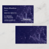 Treesテクスチャ – 濃い青 名刺 (正面/裏面)