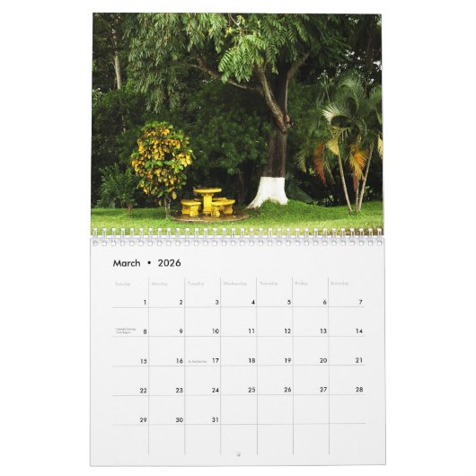 Trees 2026 Calendar カレンダー (3月 2026)