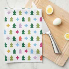 Trees and Twinkles Multi-Color Kitchen Towel キッチンタオル