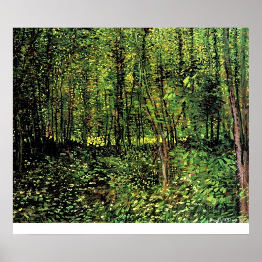 Trees and Undergrowth by Vincent van Gogh ポスター (正面)