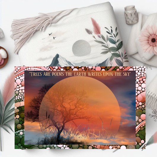 Trees are poems the earth writes upon the sky スローブランケット