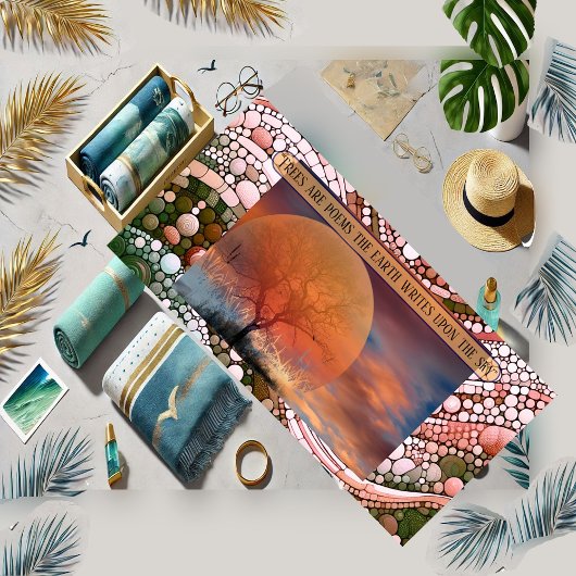 Trees Are Poems The Earth Writes Upon The Sky Fun ビーチタオル